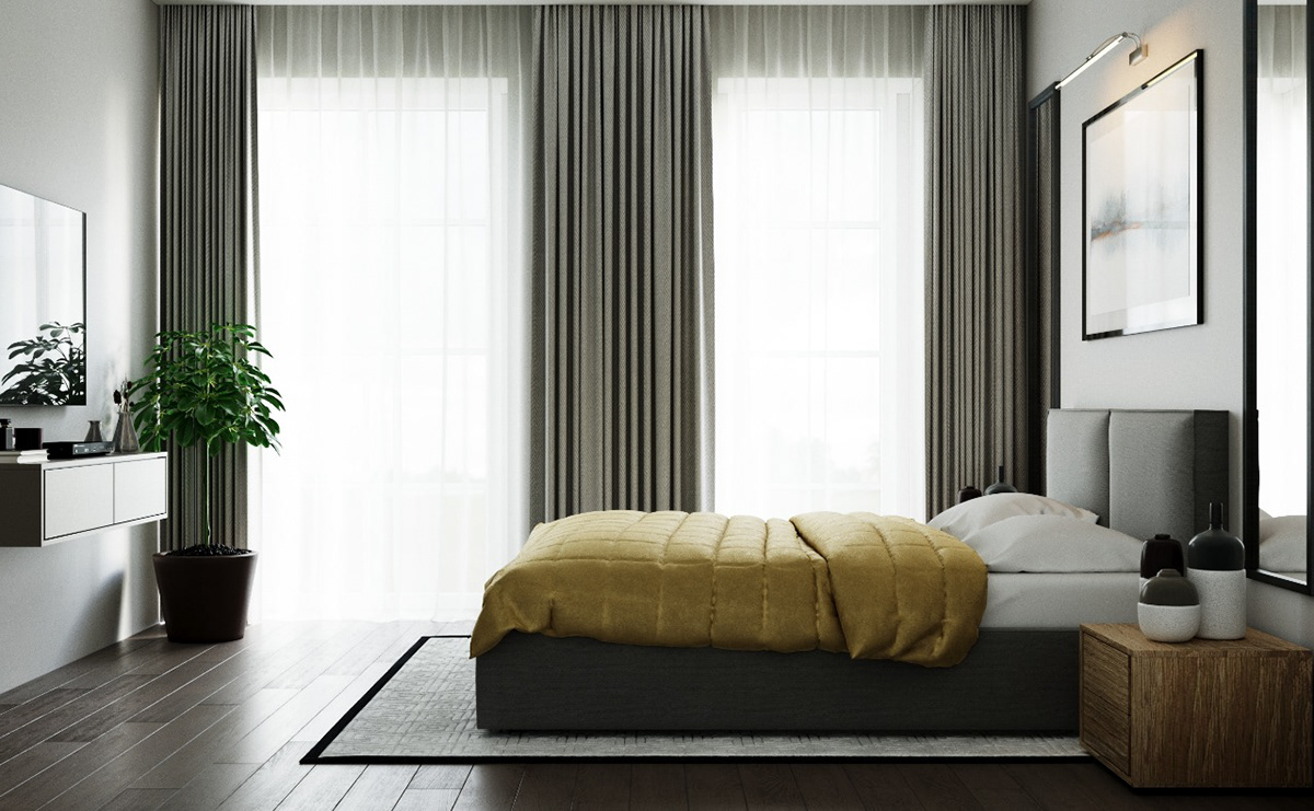 apartment Arcchitecture graycolors mirrors modern modernbedroom moderndesign mood