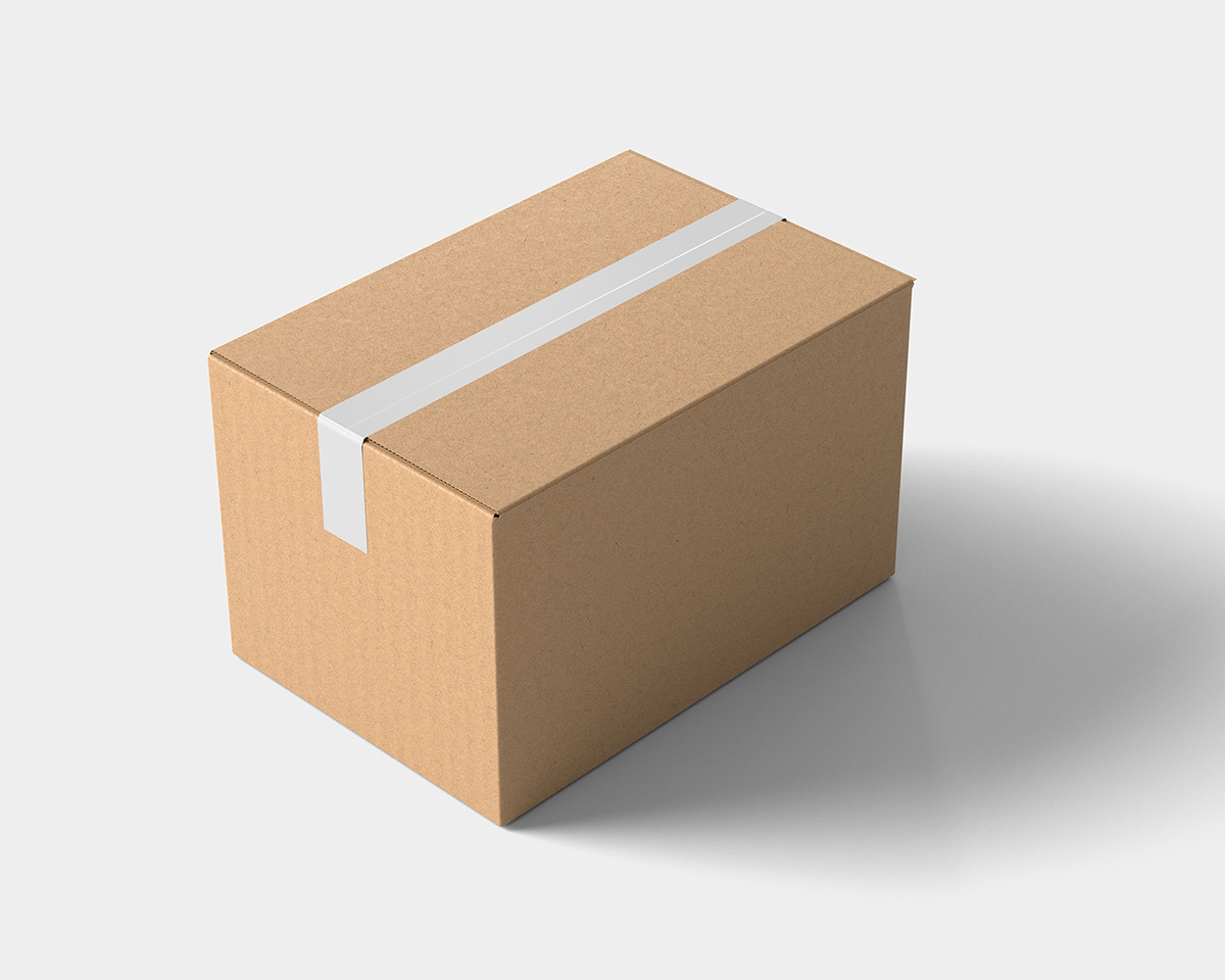 box branding  carton design free mockup  home mover Packaging print psd template shipping