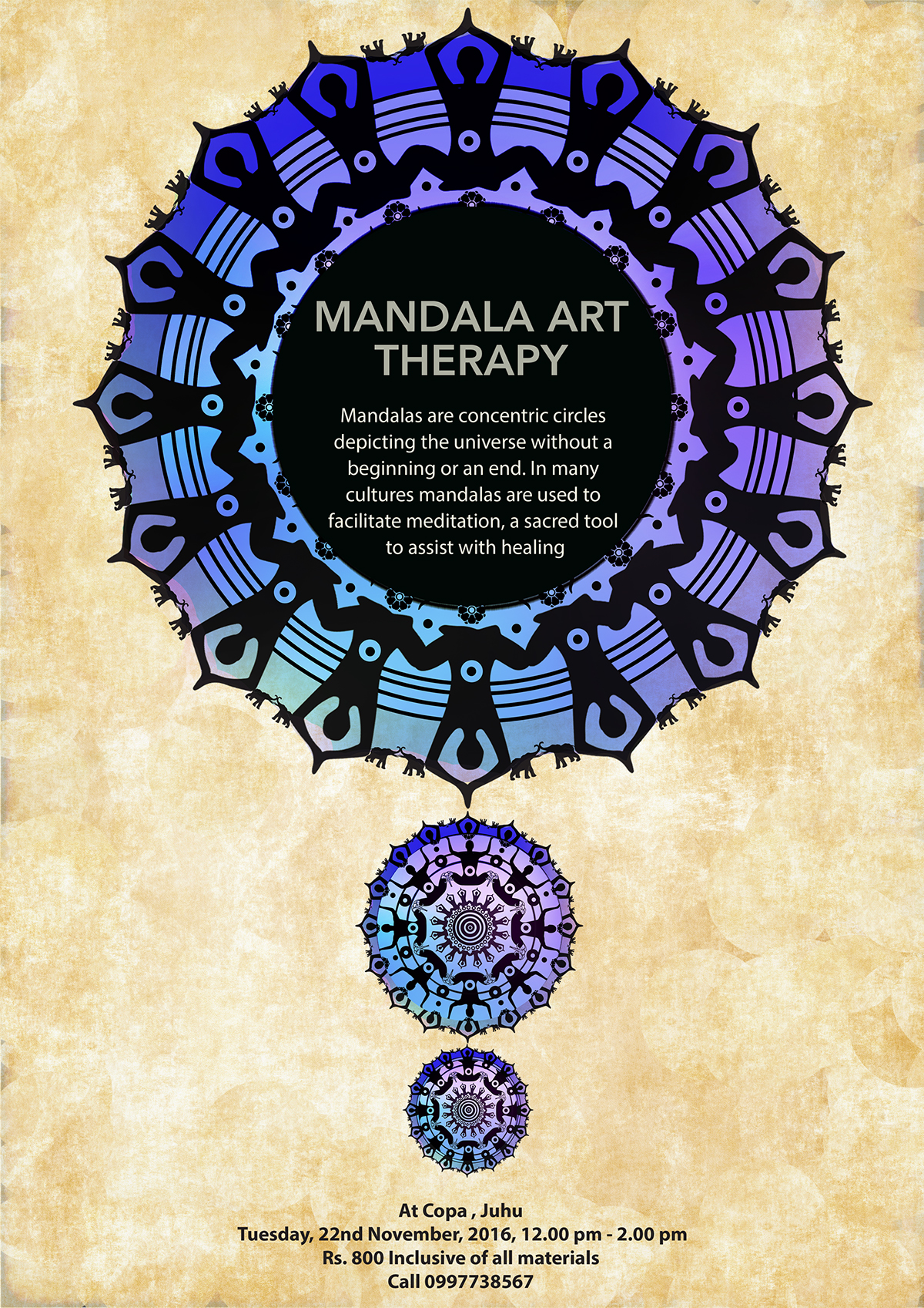 posters Mandala art therapy Advertising  Yoga