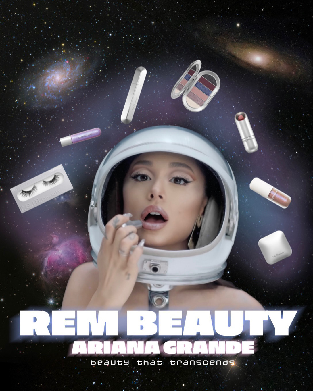 Advertising  Ariana Grande makeup marketing   photoshop rem