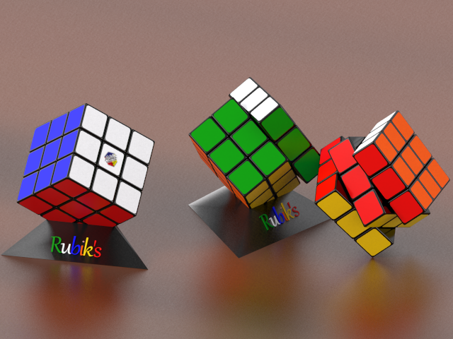 rubik's cube 3ds max