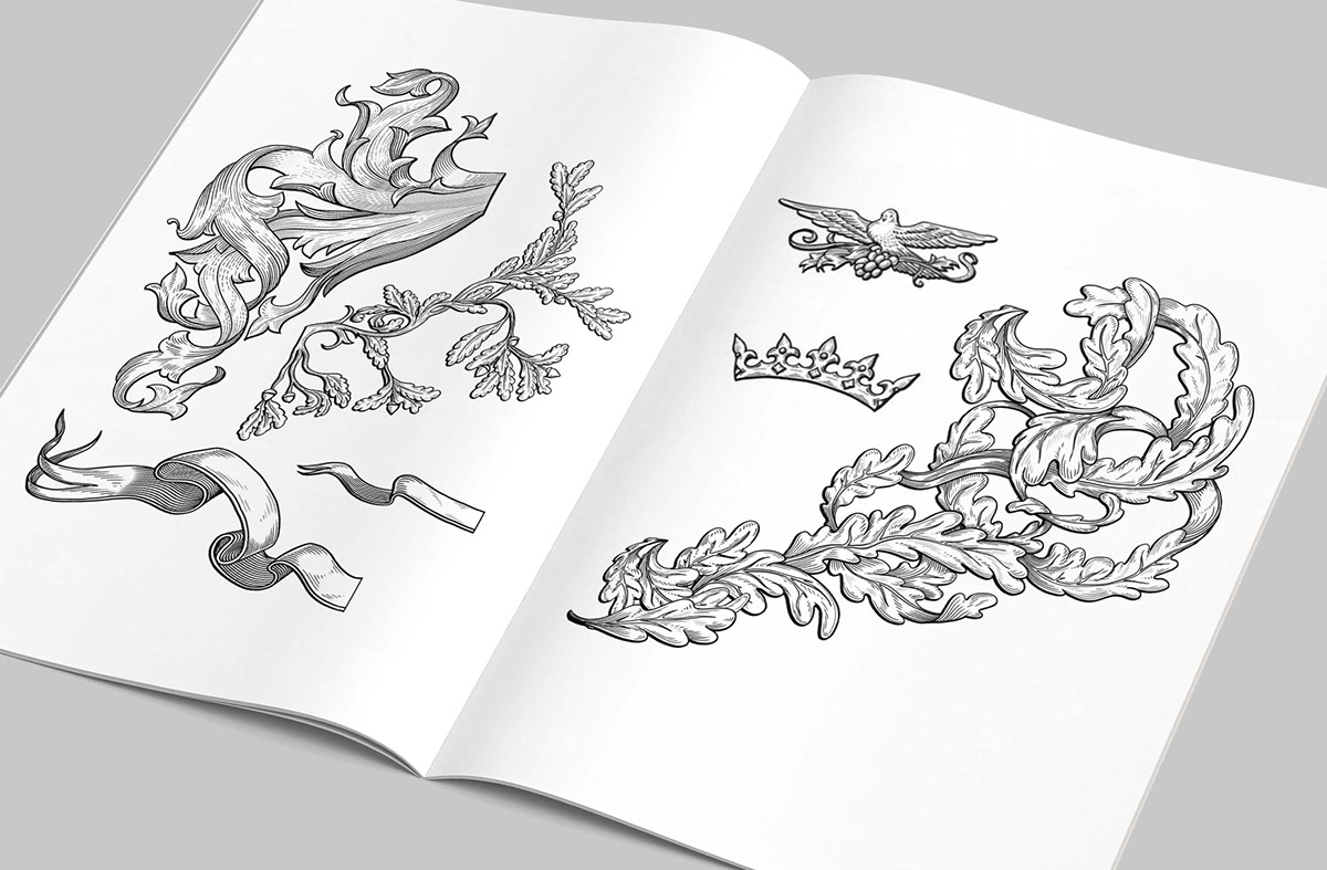 Drawing  digital illustration graphics heraldry heraldic