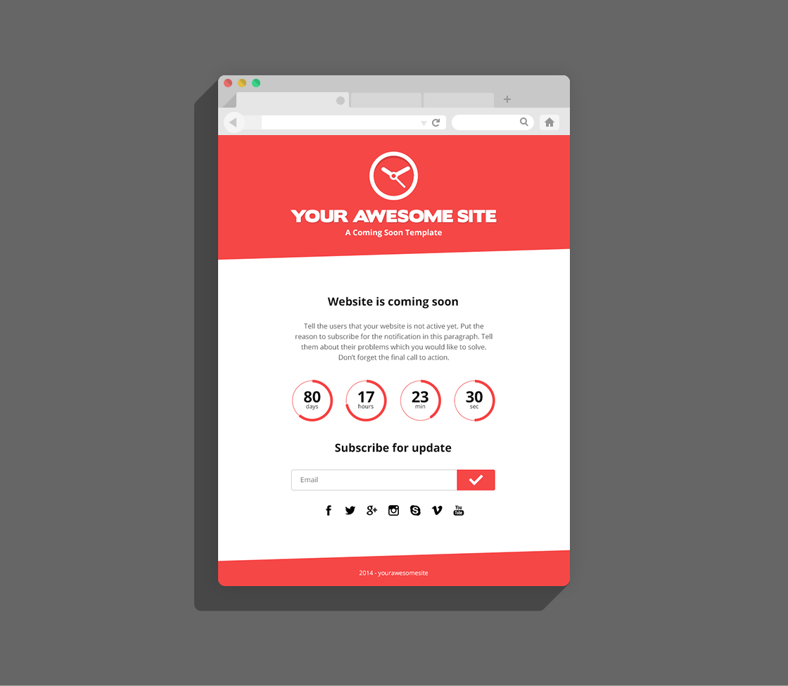 free freebie psd free psd Coming Soon Free Template template Responsive bootstrap