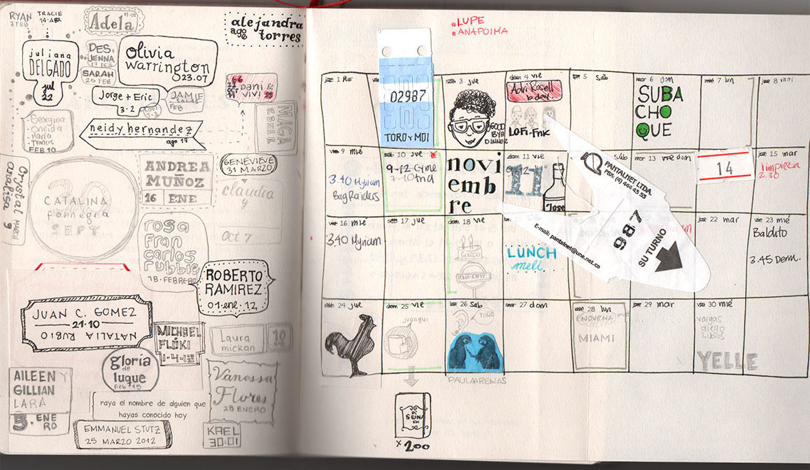 calendar book de suna en bogota