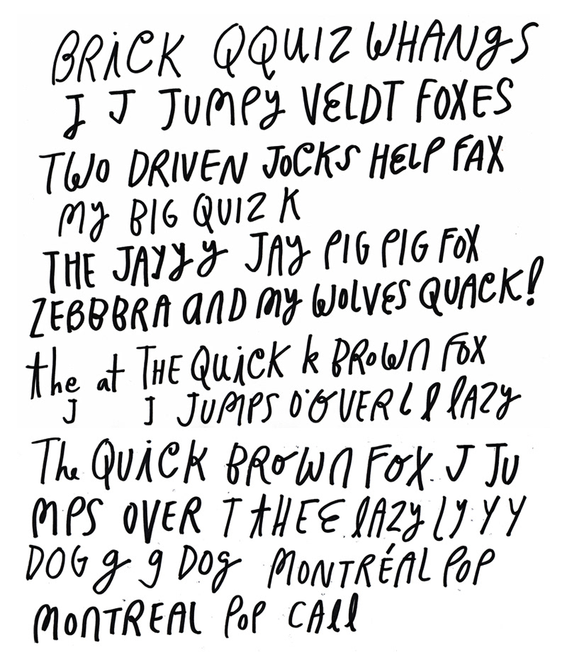 POP Montreal Montreal pop hand letter font Typeface