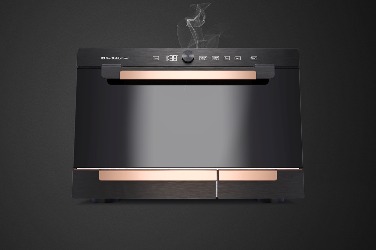 appliance smoker kitchen restaurant Render black stainless bronze cmf
