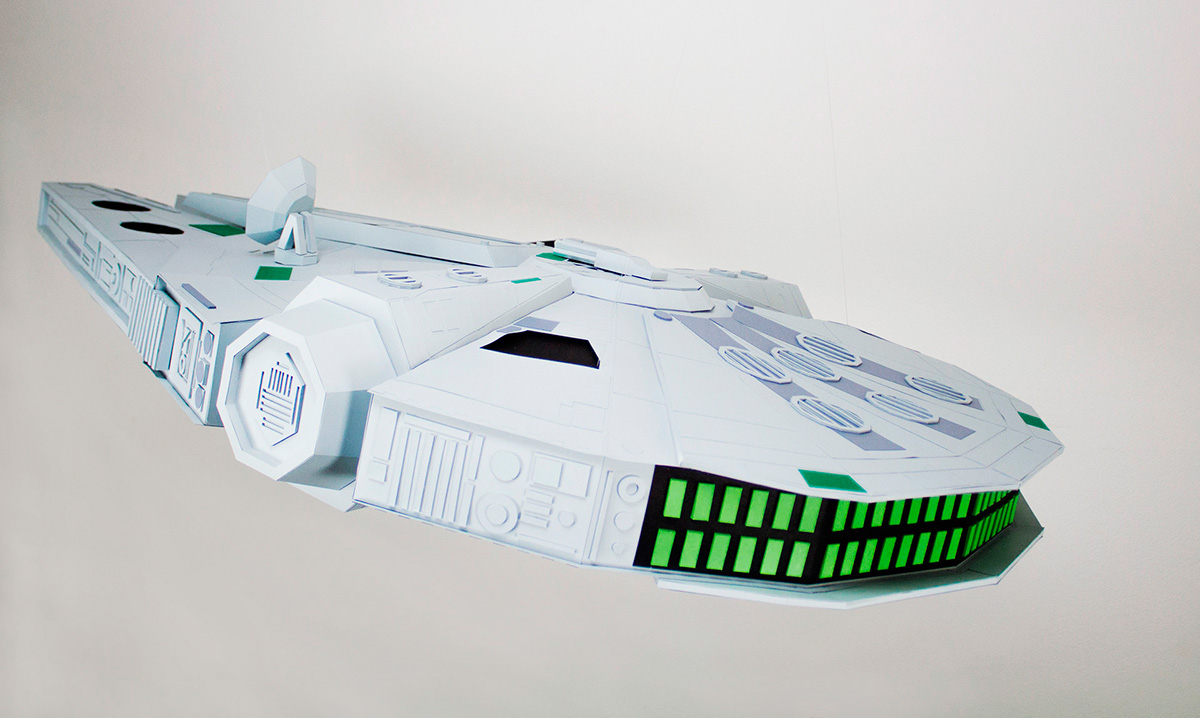 papercraft star wars millennium falcon spaceship Space  paper papercut jedi force Han Solo