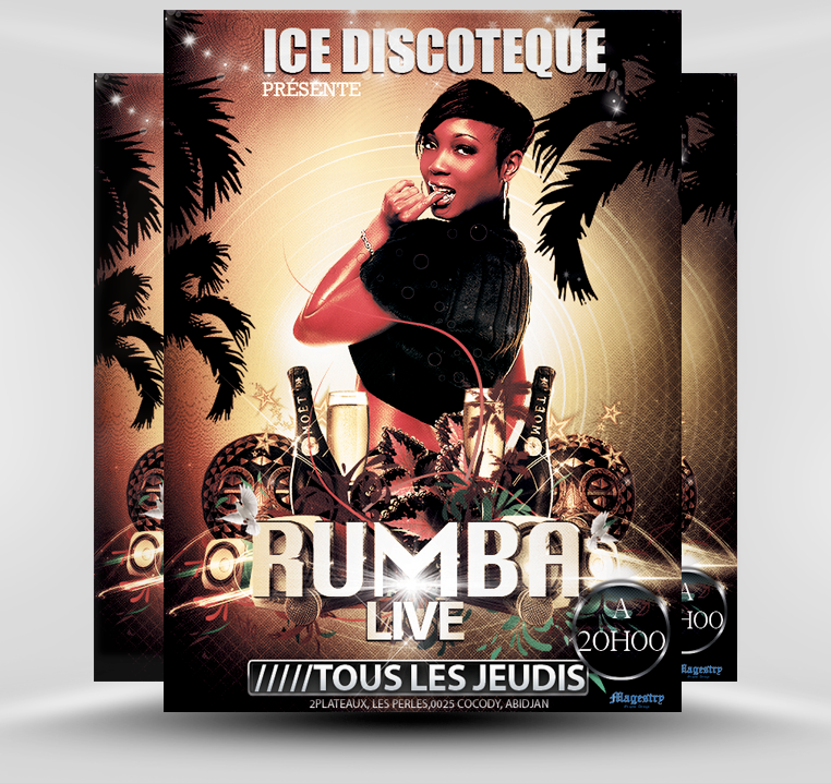 RUMBA LIVE rumba Flyer Design flyers magestry graphic design Abidjan Design