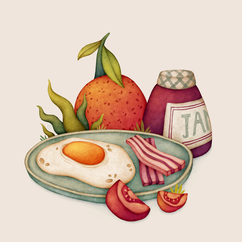 Food  food illustration Editorial Illustration recipe vegetables fruits dessert cafe kitchen olga svart