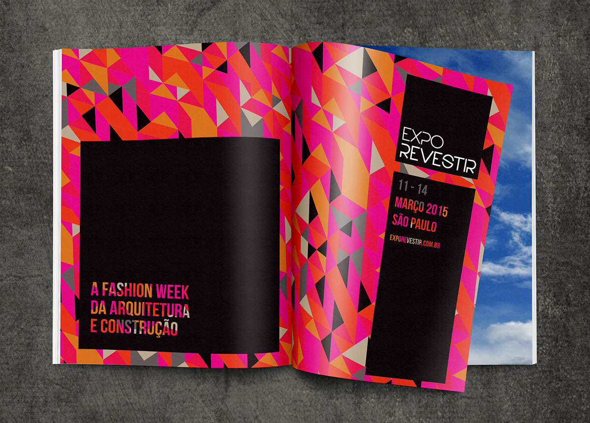 print convite anúncio revista Website ad magazine invite Invitation Mockup revestimento pattern