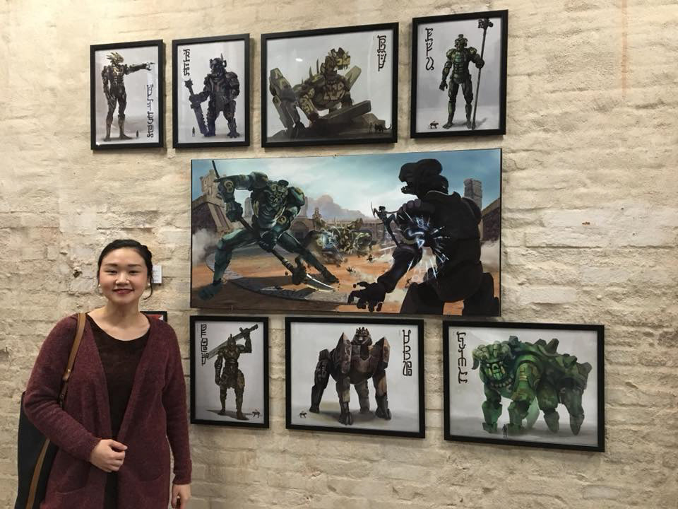 artworks Drawing  Exhibition  fine art kitbashing mech painting   sculpture