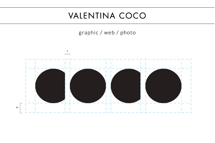 logo valentina Coco identity design graphic minimal black Basic