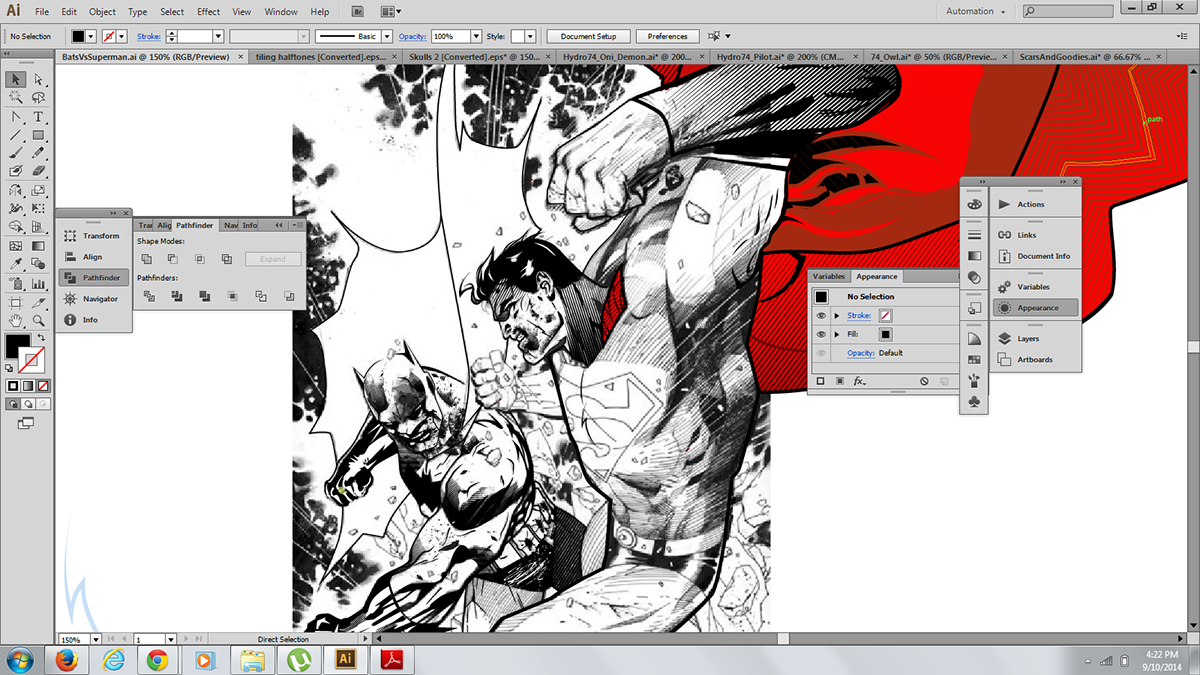 superman batman Illustrator