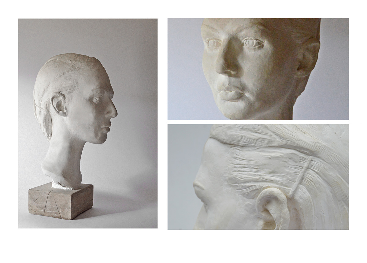 Classic sculpture portrait terracotta gypsum