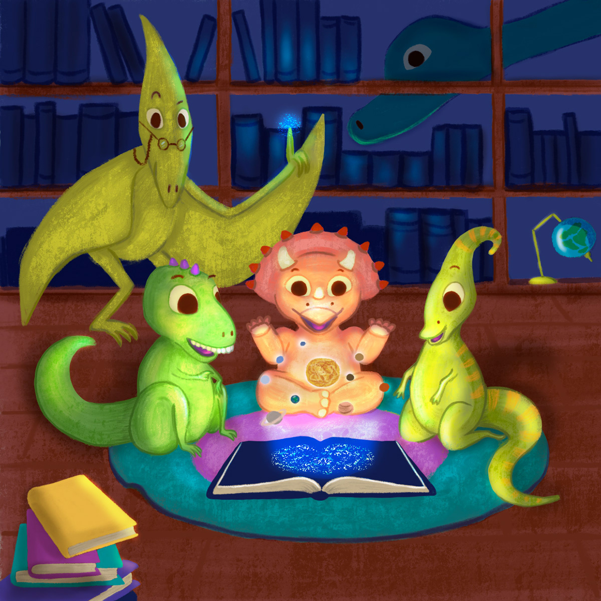 library Dinosaur children's book kidlit Magic   books magic book fantasy fairytale librarian