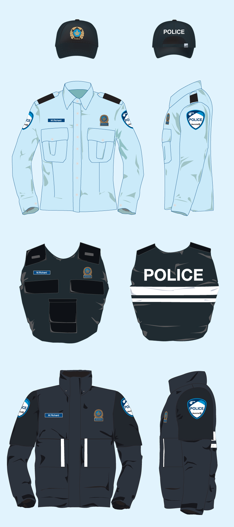 Service de Police police vêtement Montreal SPVM 