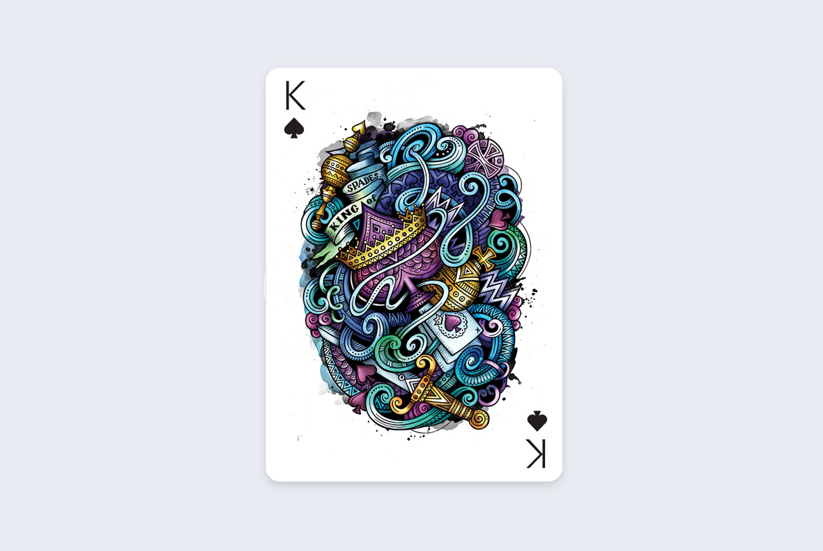 spades Playing Cards card creative playing arts contest game art King of spades doodles doodling graphics Creative contest