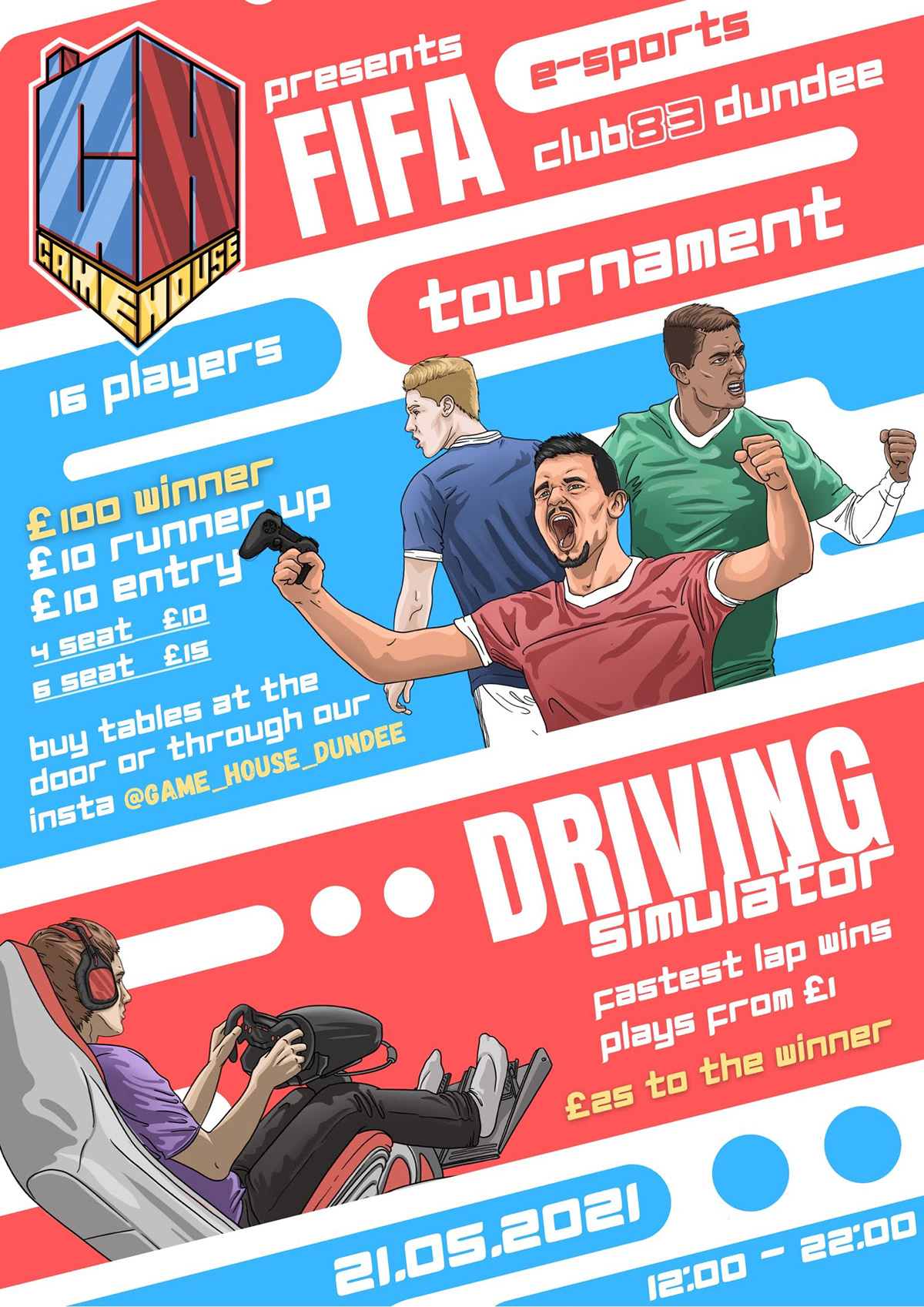 club Driving esports football poster pub simulation soccer Tournament Video Games