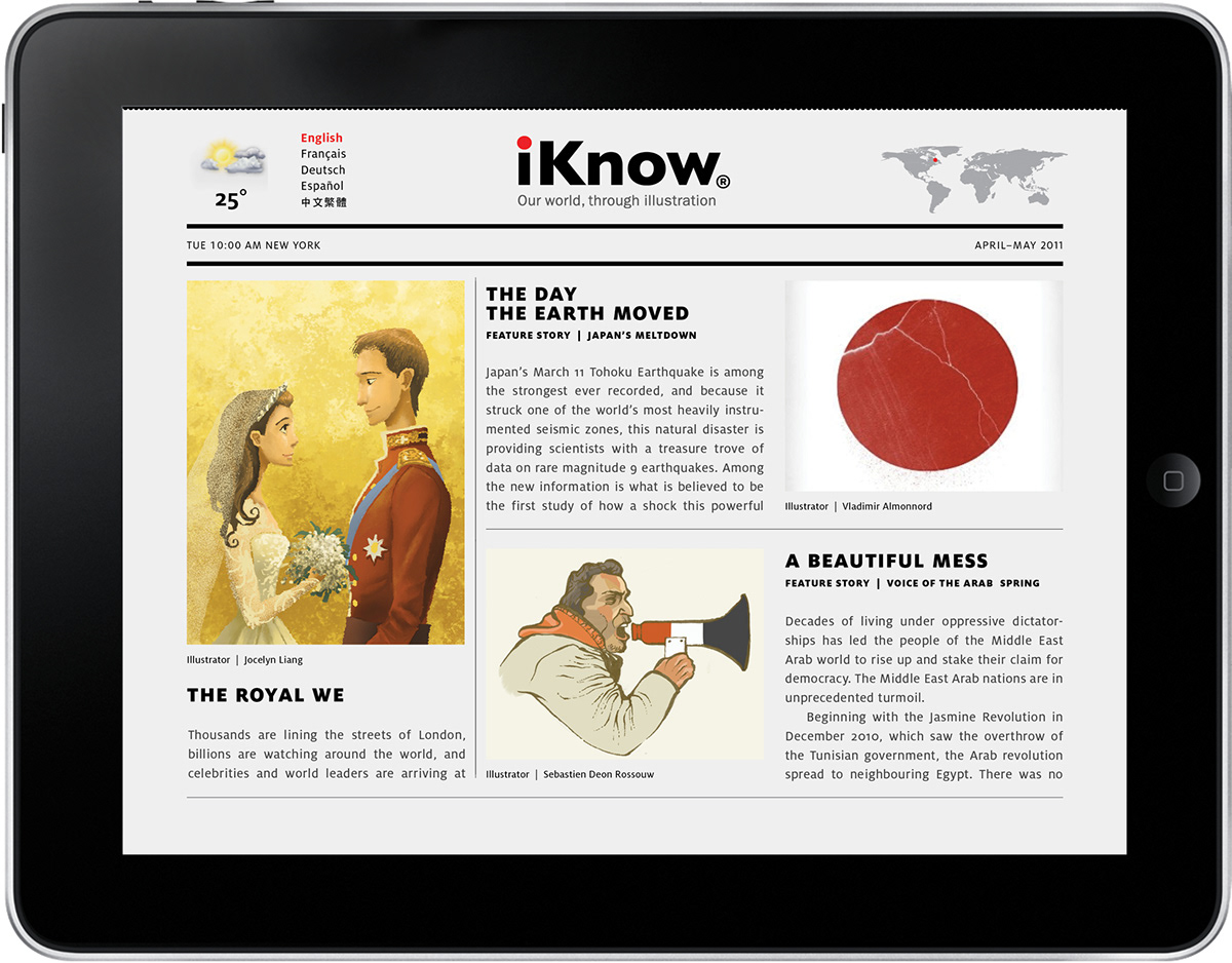 iPad iKnow illustrated news news editorial deisng