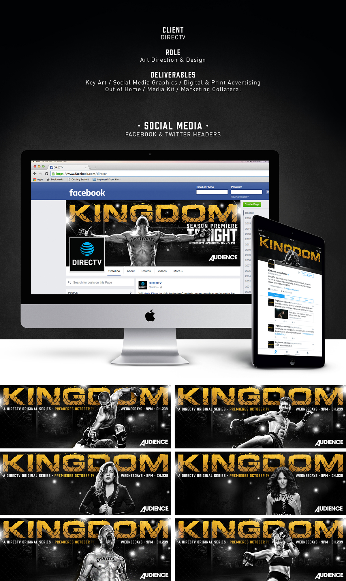 Adobe Portfolio kingdom DirecTV MMA Mixed martial arts tv show hollywood venice beach Television Show AT&T audience network fighting UFC