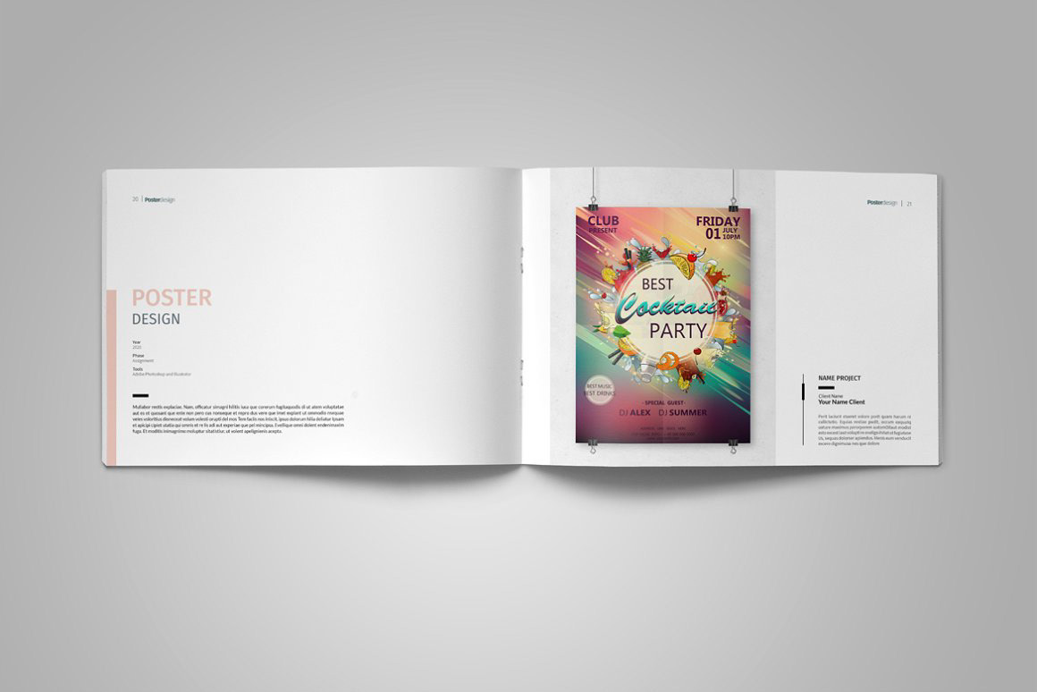 brochure clean designer graphic design  InDesign Multipurpose portfolio template