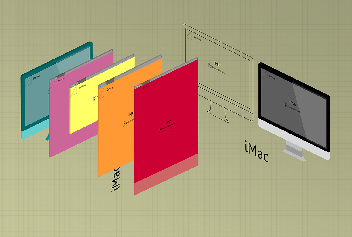 mock up design app perspective Isometric Art Branding stationery