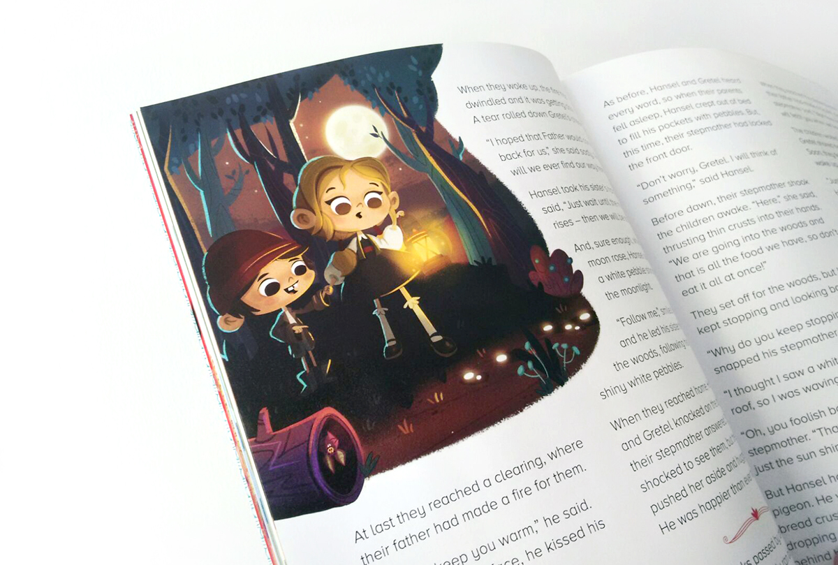 Adobe Portfolio storytime magazine TALES classic tales hansel and gretel Grimm tales Betowers children magazine Picture book Album Ilustrado cuento