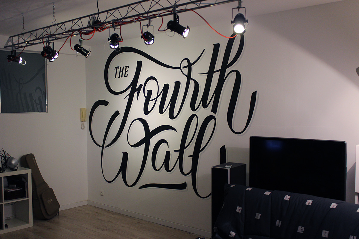 typo lettering Posca wall Mural