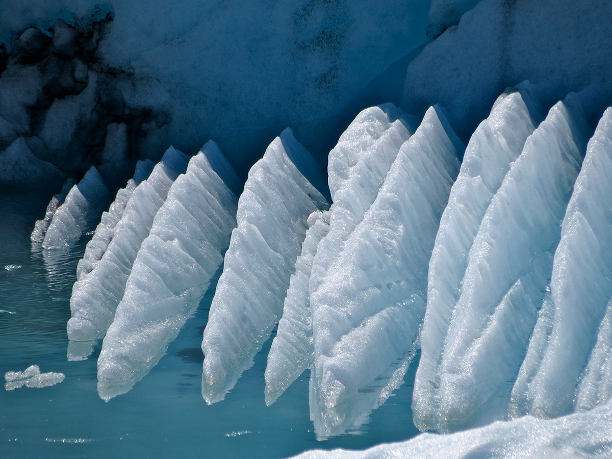 Landscape close up iceland ice glaciers