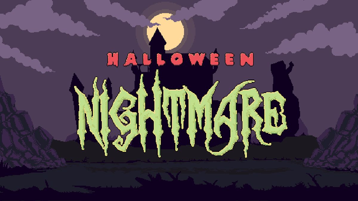 design Pixel art Halloween retrogame Retro mobile game pixel platformer videogame