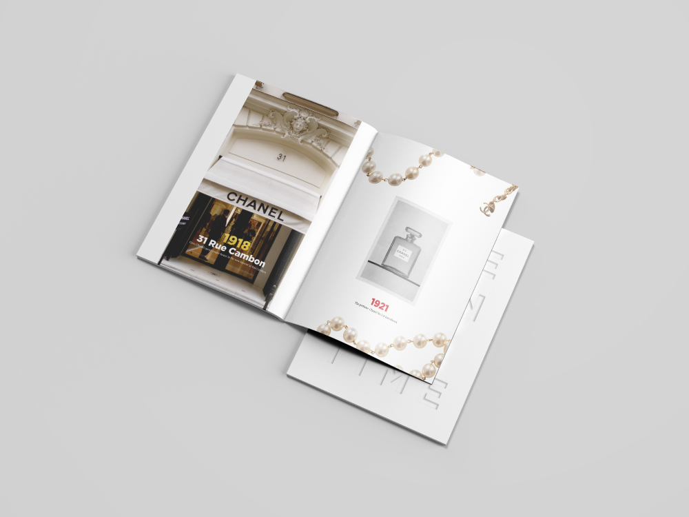 editorial design  book design graphic design  print design  editorial chanel Lookbook timeline print