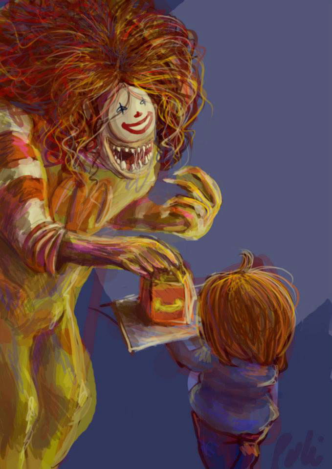 Ronald mcdonald burger Fast food lovin it Jueves clown