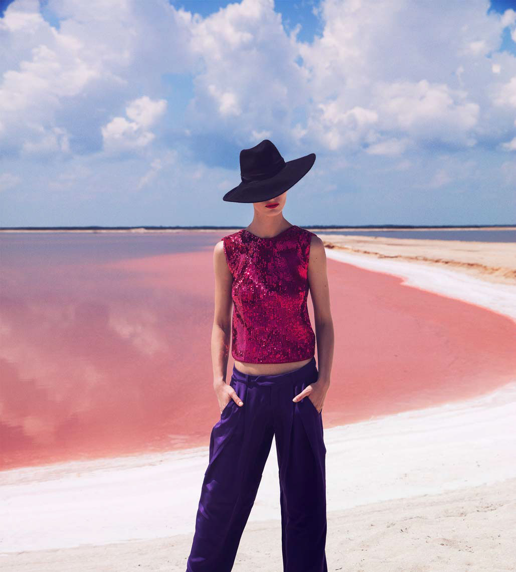 Salt red water location natural pink editorial magazine chris hunt