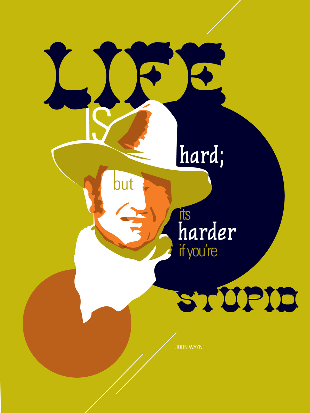 John Wayne poster stupid quote