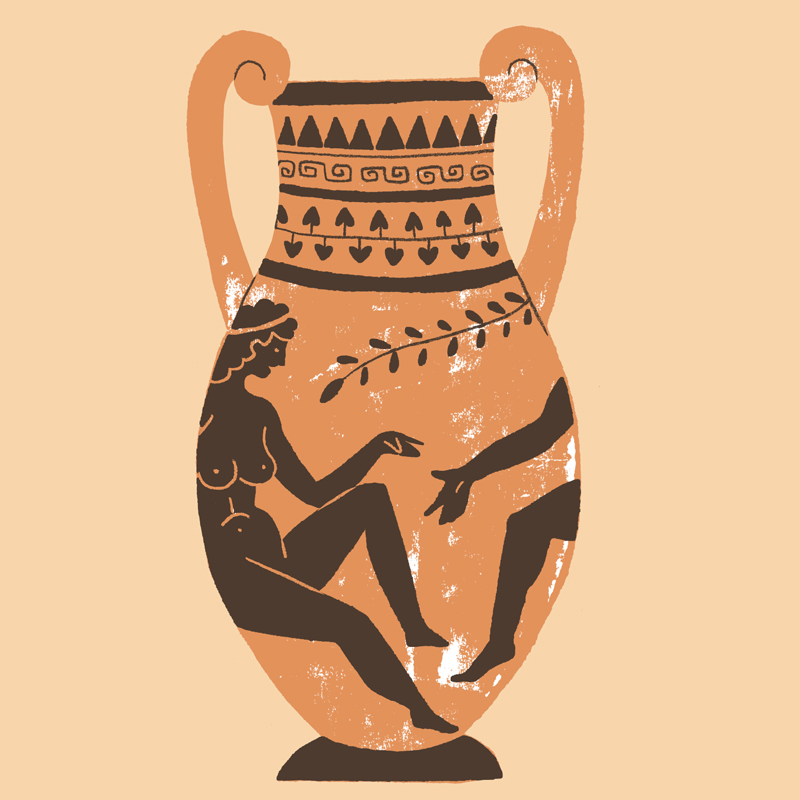 repeat pattern greek Pottery Pots ceramics  nudes figures people