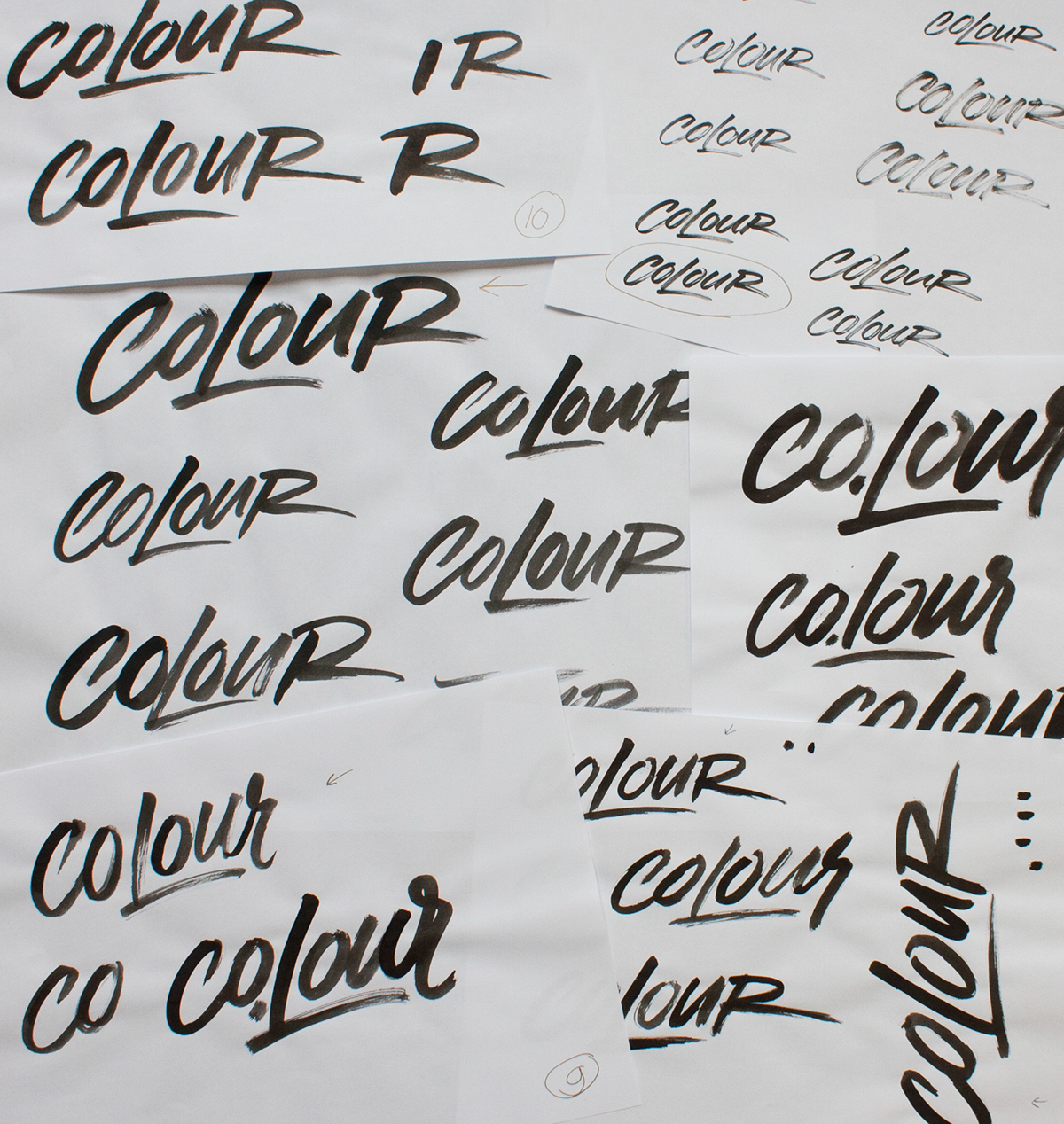 colour type lettering handmade typo poster logo brand Handlettering ink paint typographyserved served