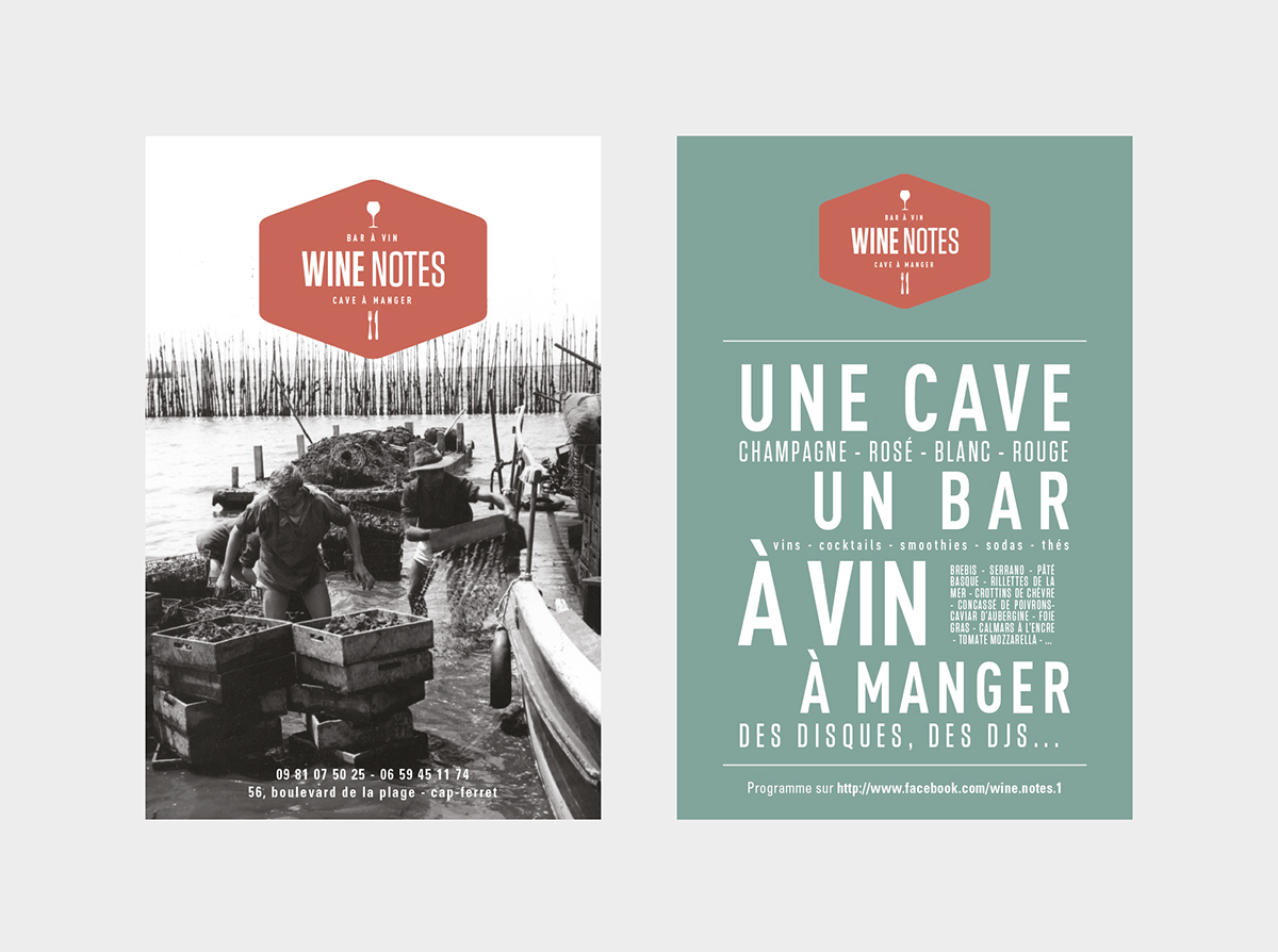 Logotype winery cave vin cards identity