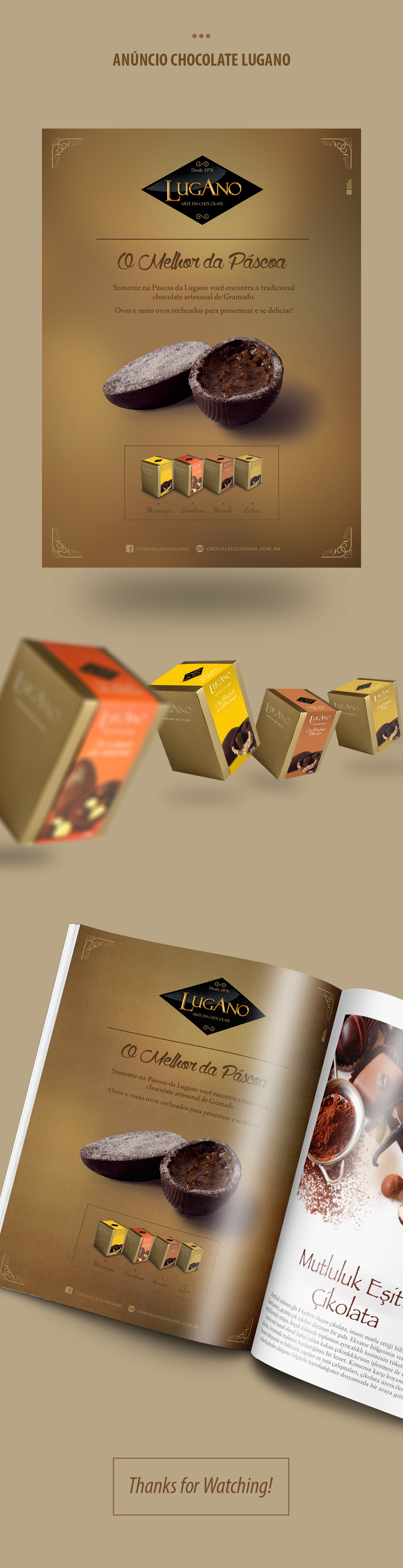 chocolate chocolatelugano páscoa Easter magazine design gráfico