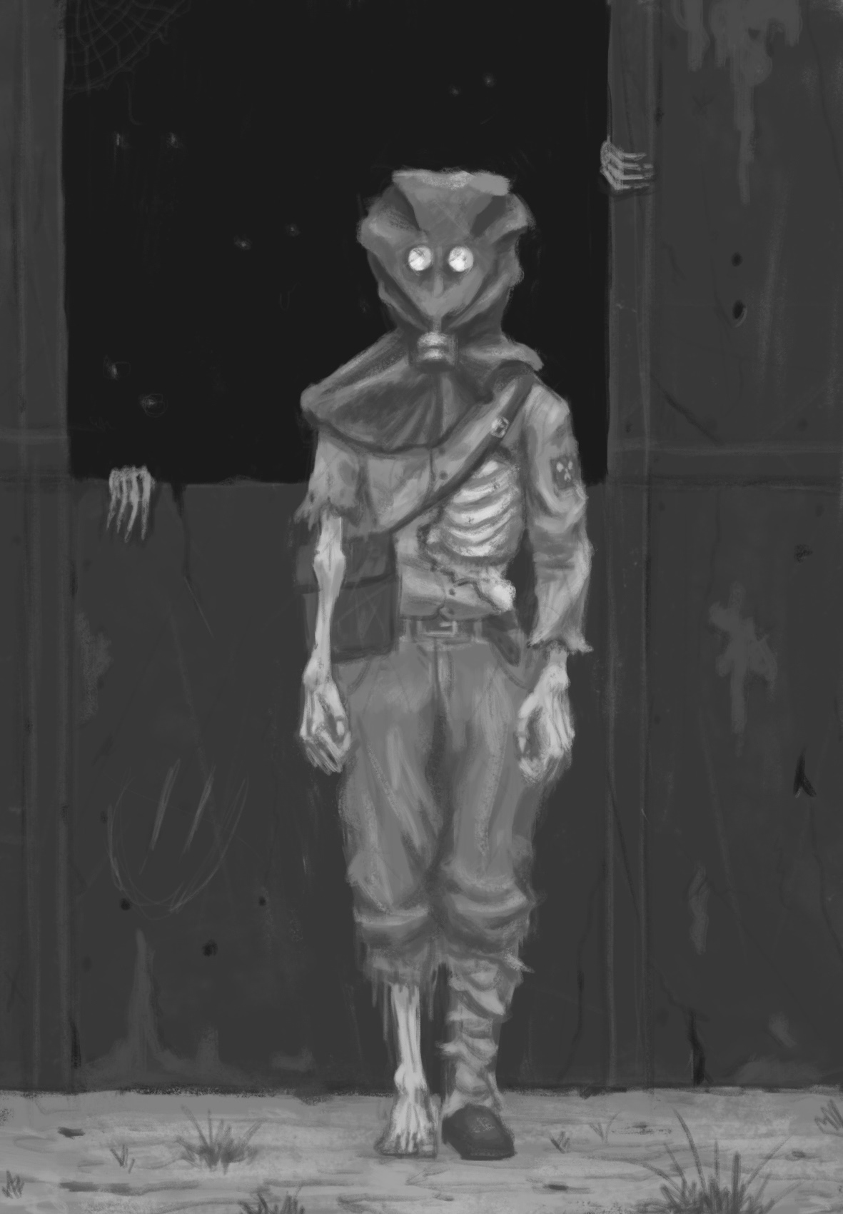 concept art postapocalyptic radiation stalker zombie gas mask