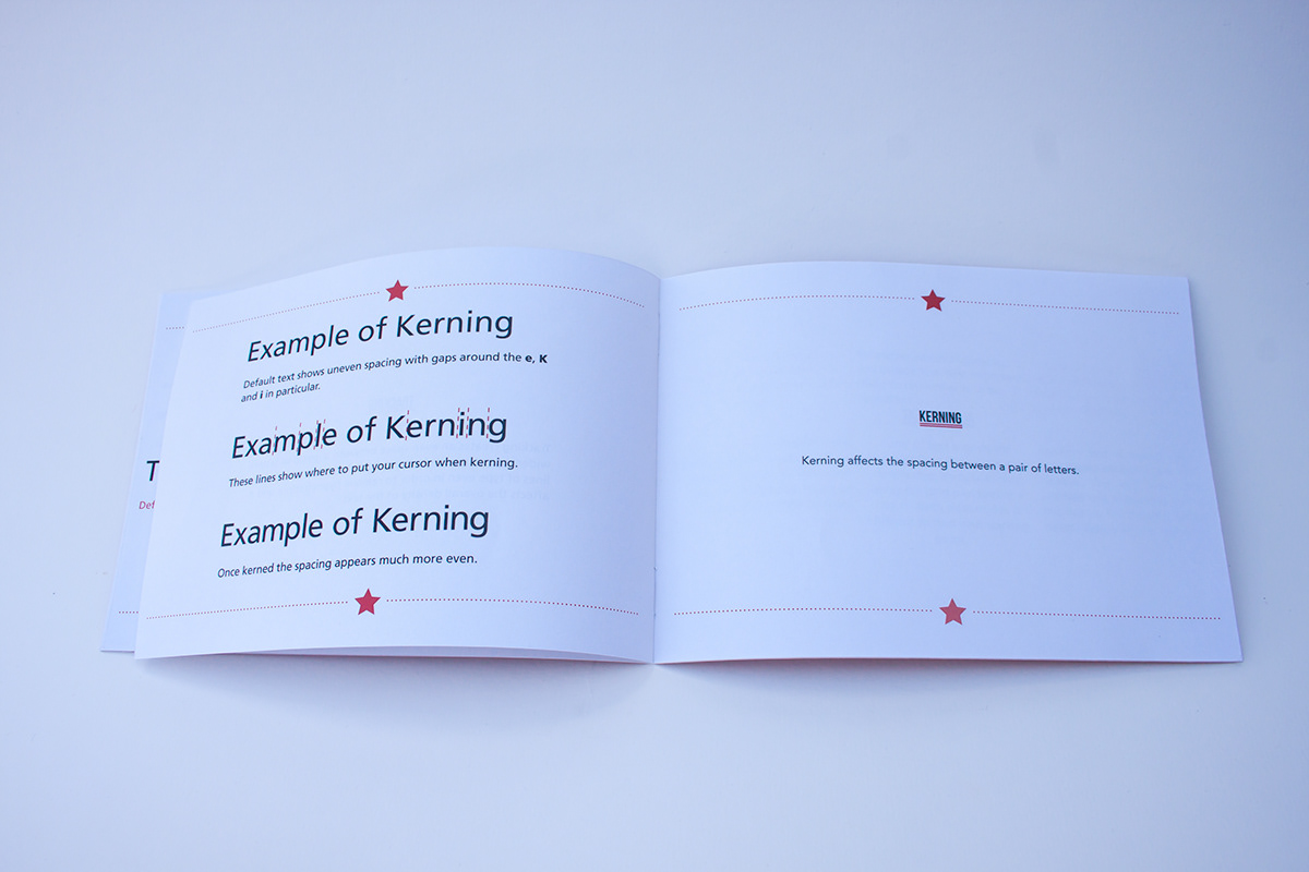 hand book help tips useful rules grid hierarchy kerning tracking leading Typeface