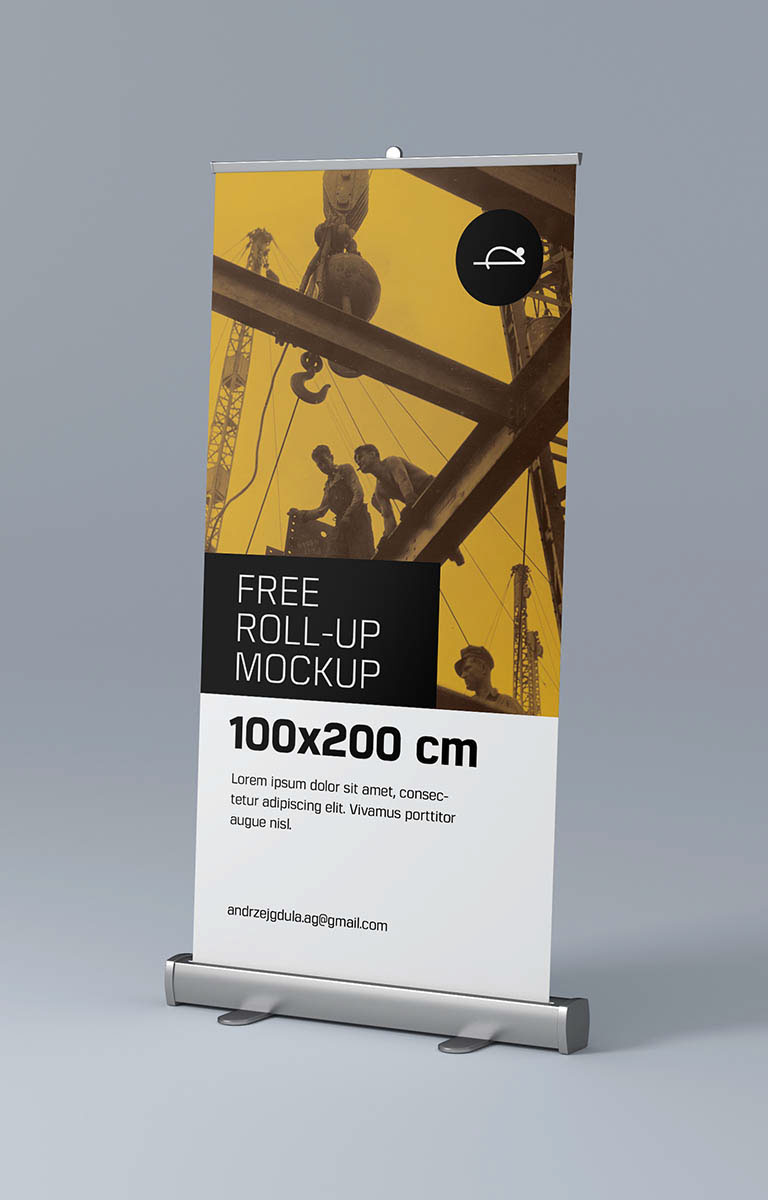 Roll-Up rollup baner banner Mockup free clean