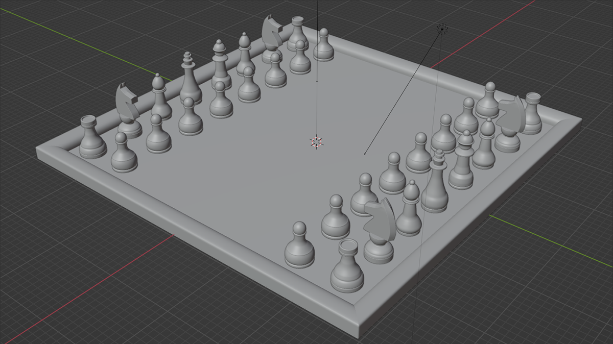 3D blender blender3d chess Eevee