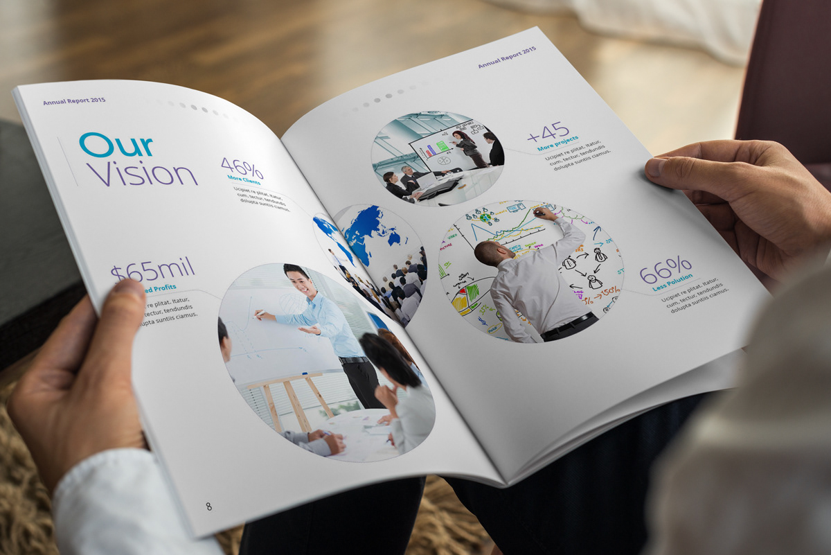 a4 annual report annual review book Booklet brochure business business brochure Charts clean corporate design elegant financial icons