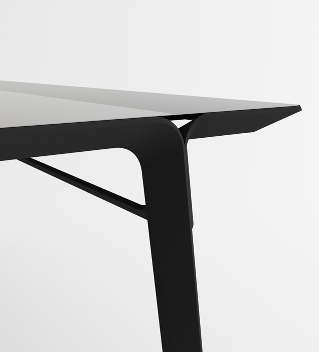 furniture aluminum table glass simple