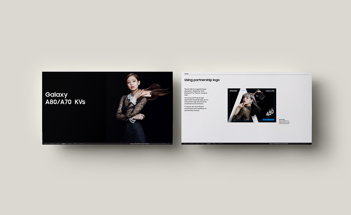 Samsung galaxy blackpink brand Keyvisual guideline brandbook