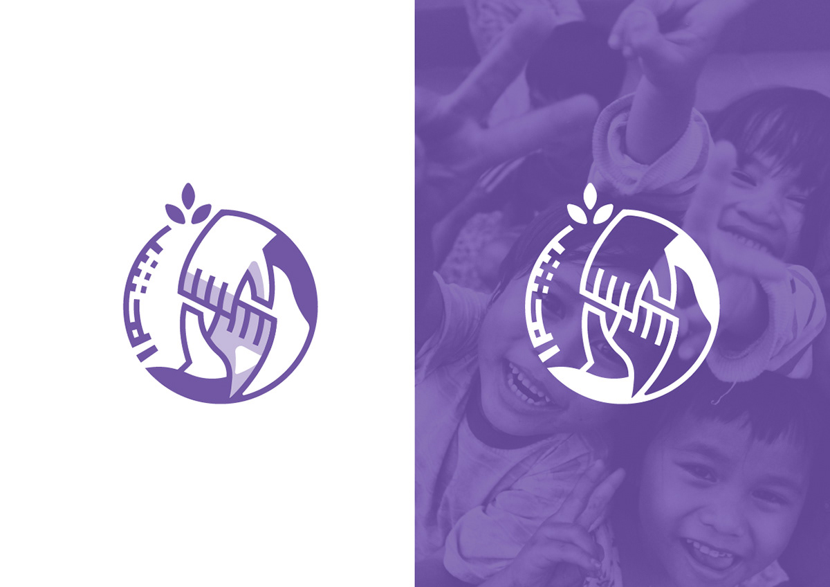 Arab branding  charity design foundation hand Illustrator logo