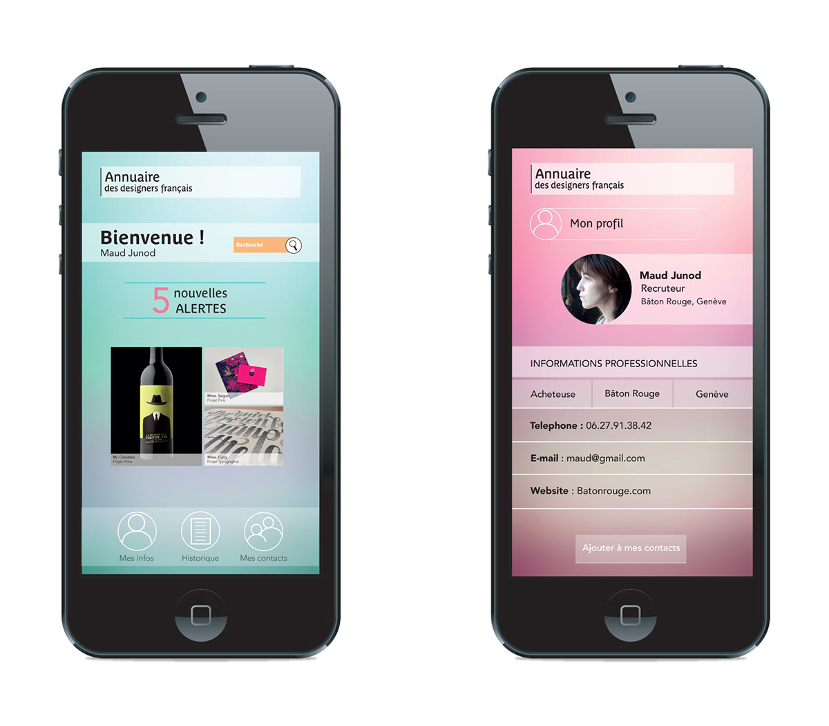 application mobile ADF Ergonomie Numérique interactif