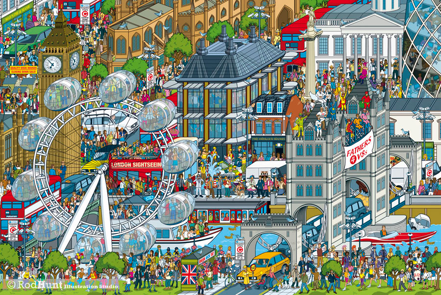 Adobe Portfolio rod hunt Illustrator book book illustration book cover Pixel art Wimmelbild Where's Waldo where's wally