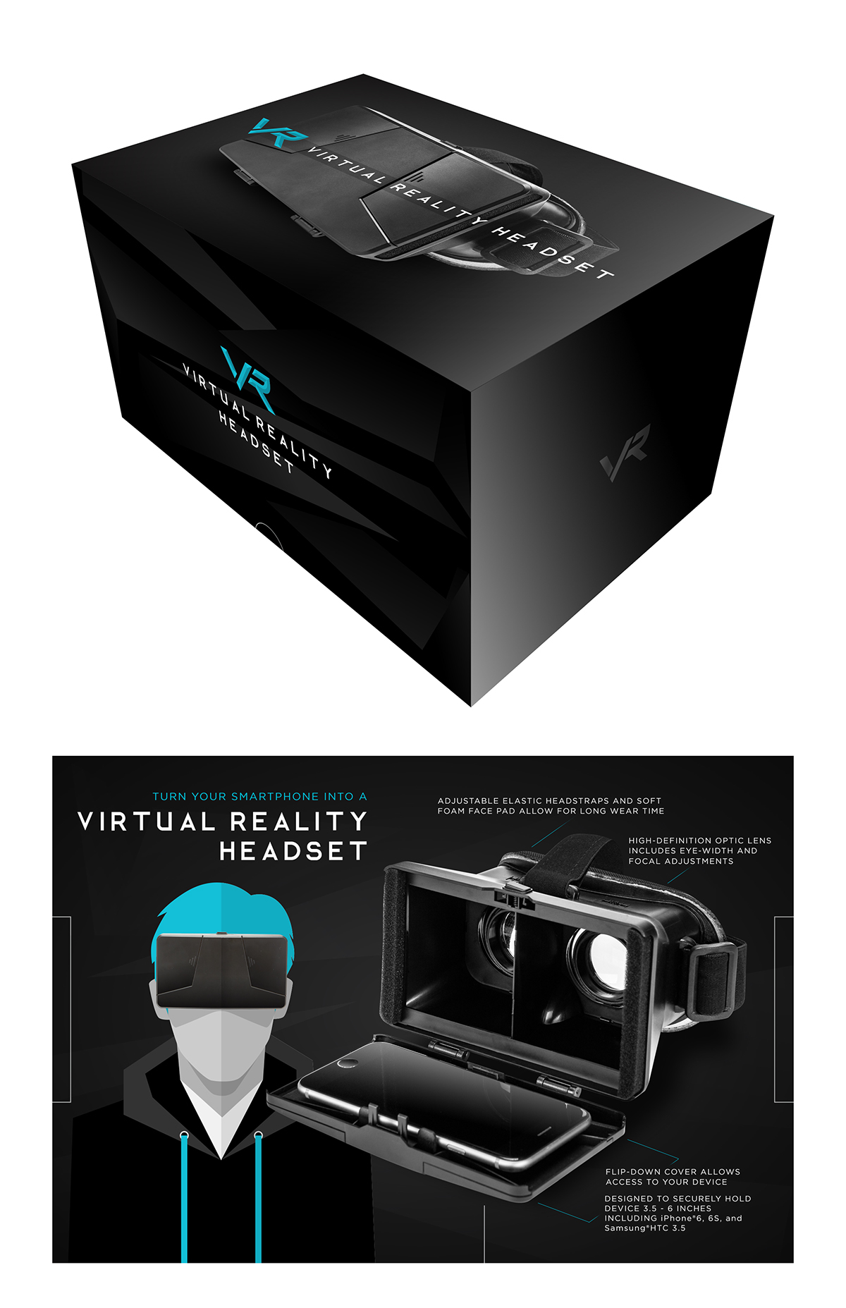 Packaging logo Virtual reality headset