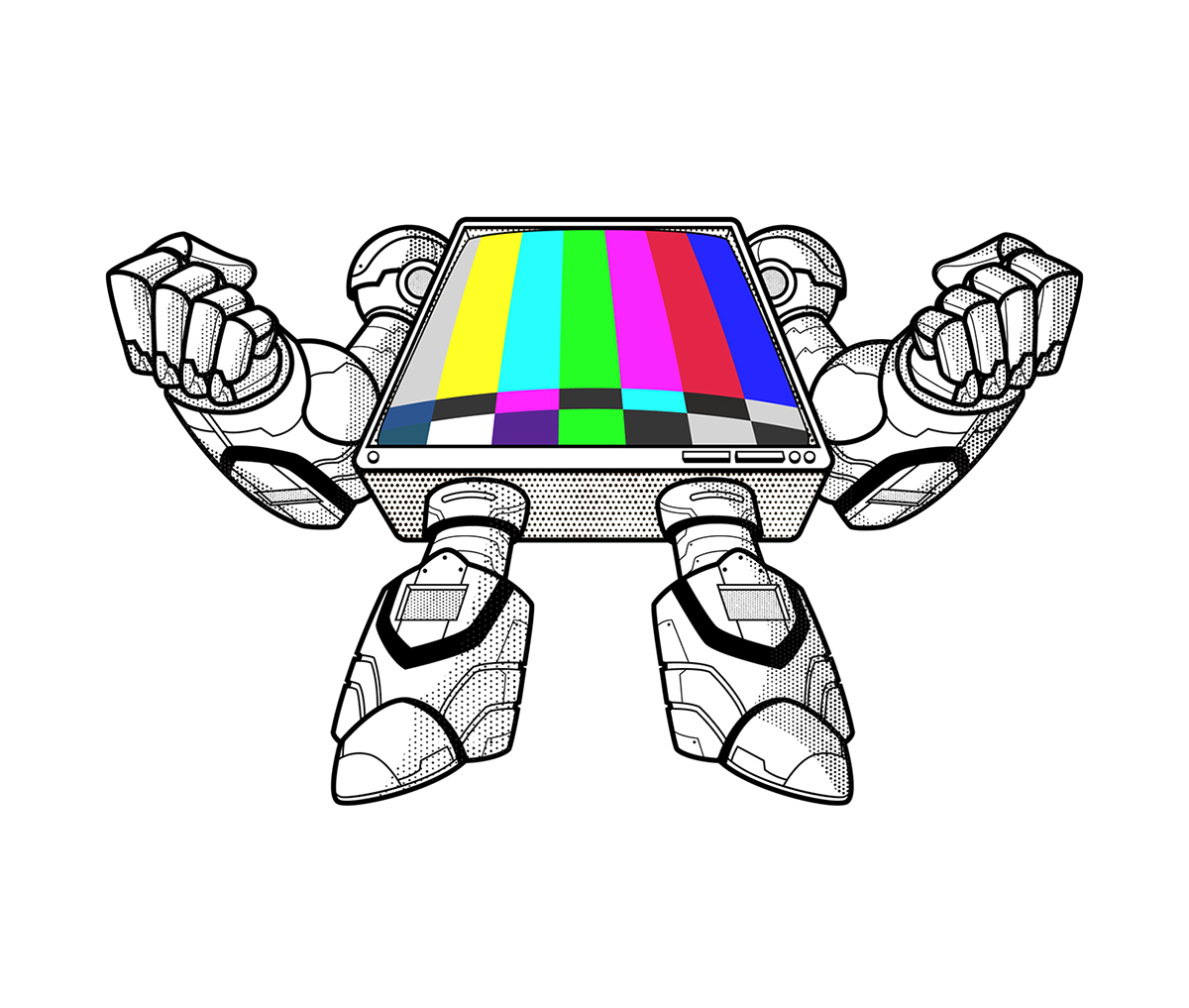 Collection robot panama vectors art ranger Cyberpunk mech transhuman screentone